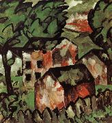 Kasimir Malevich The red house in view Sweden oil painting artist